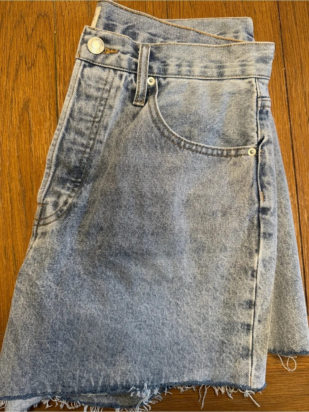 Z Supply Denim Everyday Hi-Rise Cutoff Shorts Size 29 Light Wash